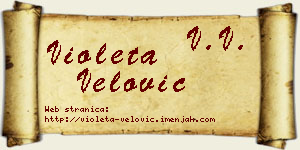 Violeta Velović vizit kartica